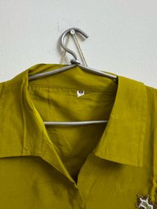 Olive Green Floral Top