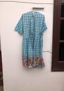 Floral plaid dress