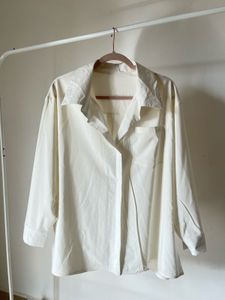 OVERSIZED White Solid Casual Shirt