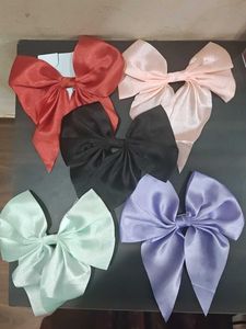 Combo Of 5 Hair Bow ♥️🖤💜💚🩷