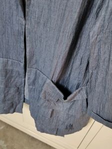Blue Ruffle Detail Jacket