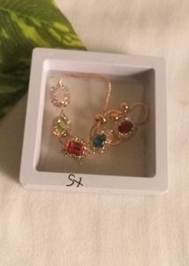 Elegant Multicolor Stone Adjustable Bracelet