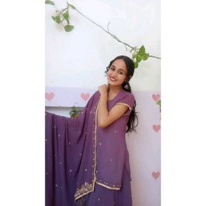 Elegant Lavender Kurta Set