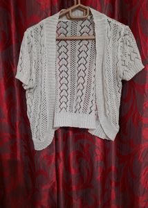 White Knitted Shrug