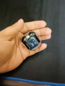 Transparent TWS Earbuds w/ Digital Display Case