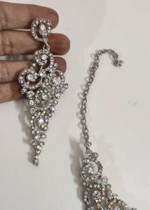 Diamond Necklace With Heavy Earrings