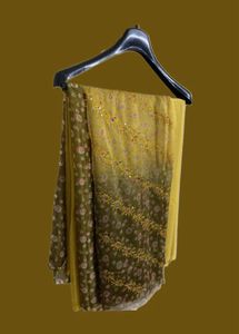 Party Wear Chiffon Embroidered Dress Material