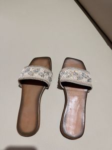 Embellished Brown Flats