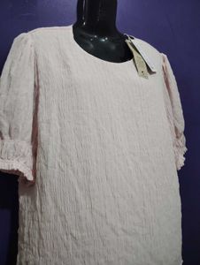 Pink Puff Sleeve Blouse