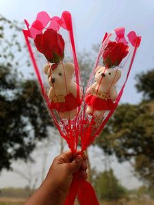 ❤GIFT YOUR LOVE ❤ CUTE TAADY WITH ROSE COMBO 8 PIPES