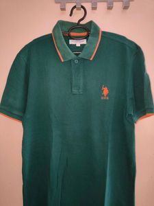USPA Green Polo T-Shirt
