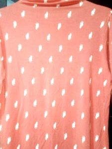 Patterned Coral Top