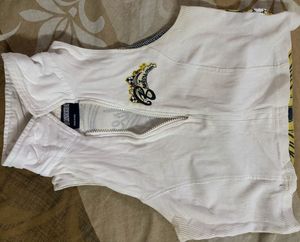 (combo)Graphic Print Shirt&amp; Crop Tee