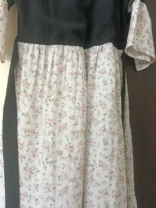 A Korean Floral Print Dress