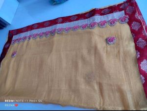 Yellow Supernet Saree💥 Price Drop