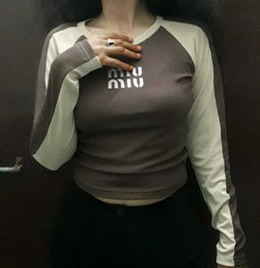 Brown Long Sleeve Top