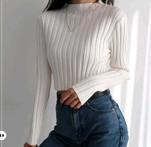 New with tag Pinterest Ribbed Crop Top - Long Slee