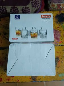 New Swank Whiskey Glasses - Set of 6