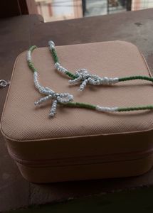 Beaded Bow Necklace