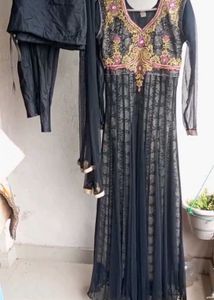 Elegant Black Anarkali dress