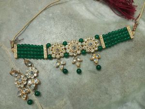 Green &amp; Gold Necklace