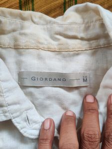 Linen Cotton White Shirt (Slim-fit)