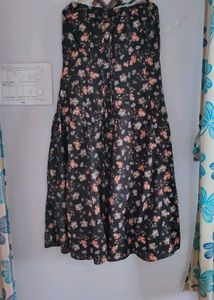 Floral Midi Tube Dress Cum Mermaid Skirt