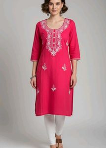 Elegant Pink Embroidered Kurta