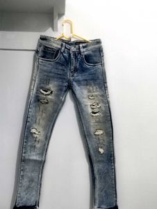 Ripped &amp; Repaired Slim Fit Jeans