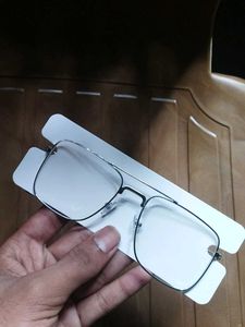 Silver Frame Square Glasses