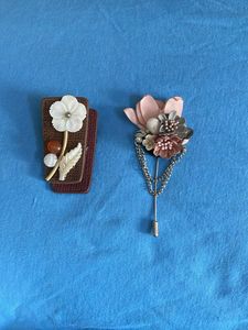 Floral Lapel Pins (Set of 2)