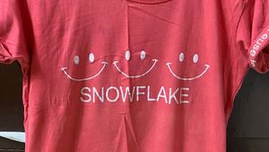 Coral Snowflake Graphic Tee