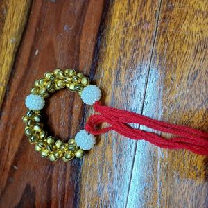 Ghungroo And White moti/ beads Bracelet