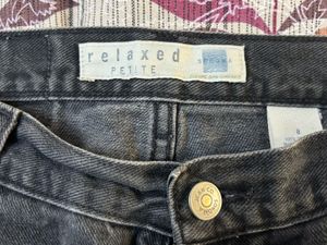 Dark Wash Denim Jeans Tapered Unisex