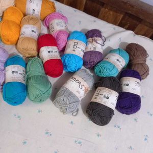 red,lavender,green,blue,cotton all color aran yarn