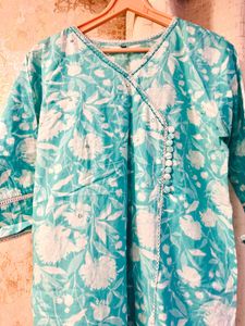 Floral Print Kurta Pant Set, Bust- 36/38