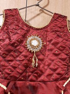Maroon Baby Girl Frock