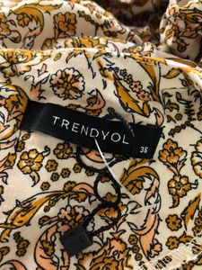 Cream Printed A-Line Dress(Women’s)