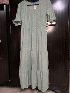 Green Tiered Maxi Dress
