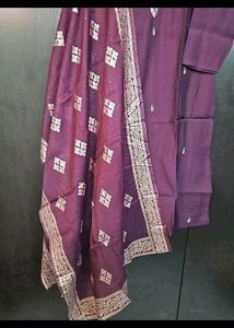 Deep Purple Kurta Set With Beautiful Dupatta