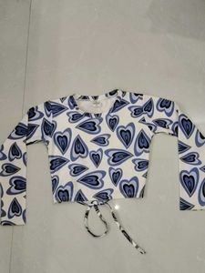 Y2K Heart Print Crop Top🎀