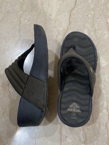 Sturdy Brown Wedge Heel Slipper