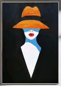 Lady Boss With Cap Painting