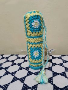 Glass Water Bottle With Crochet Cover