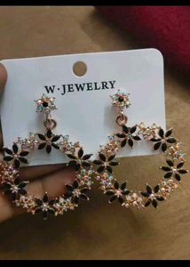 Floral Hoop Earrings