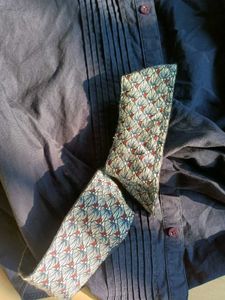 Stylish Navy Blue Long Sleeve Boxy Shirt