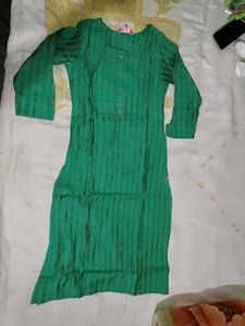 Green Striped Kurta
