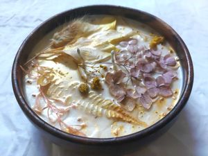 Floral Candle made with soy wax