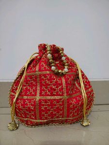 Beautiful Red Potli Bag