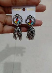 &#34;Introducing my 5 adorable oxidized Jhumkas